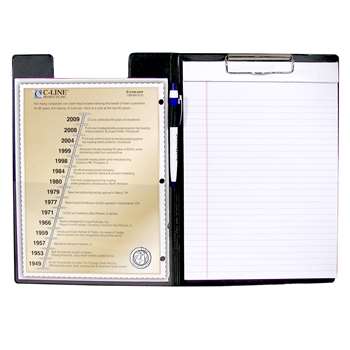 C Line Clipboard Folder Black By C-Line