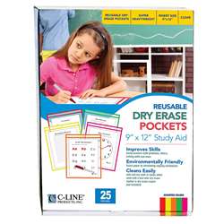 Reusable Dry Erase Pockets 25/Box By C-Line