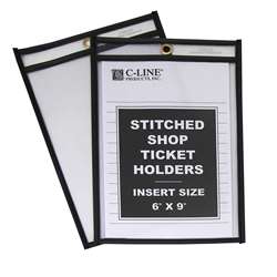 Shop Ticket Holdrs 6X9 25/Box Stitched Both Sides , CLI46069