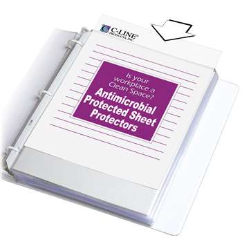 Heavyweight Sheet Protectors 100/Bx With Antimicro, CLI62033