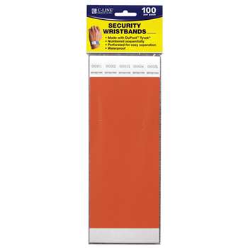 Security Wristbands Orange, CLI89102