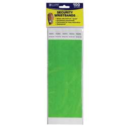 C Line Dupont Tyvek Green Security Wristbands 100Pk By C-Line