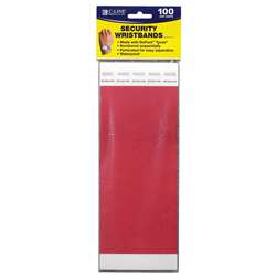 C Line Dupont Tyvek Red Security Wristbands 100Pk By C-Line