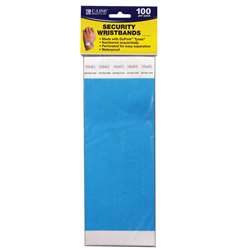 C Line Dupont Tyvek Blue Security Wristbands 100Pk By C-Line