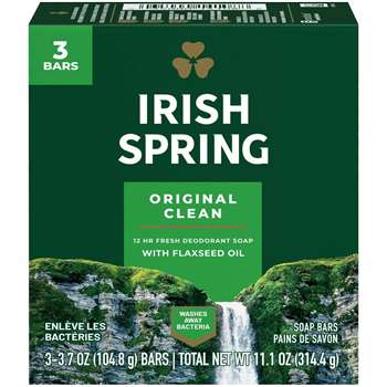 Irish Spring Deodorant Bar Soap with Flaxseed Oil - CPC114177