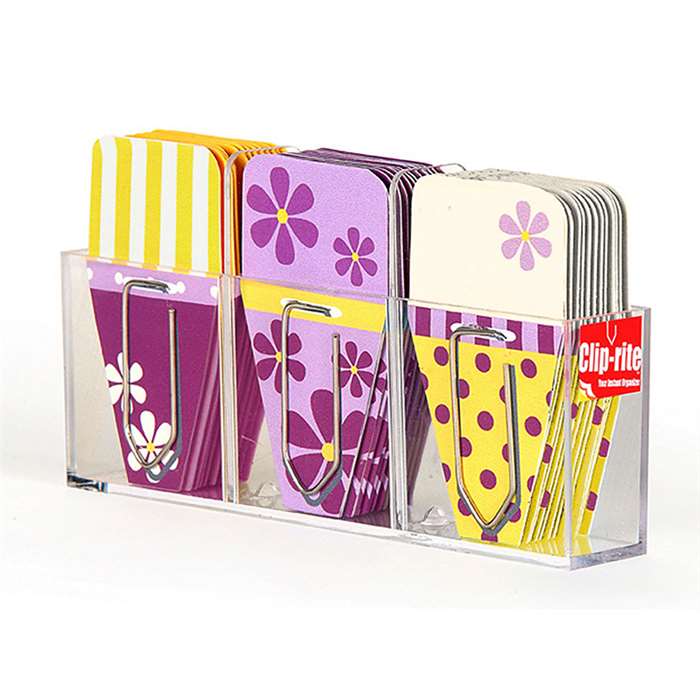 Small Daisy Clip Tabs Purple Yellow - Crt071 By Clip-Rite