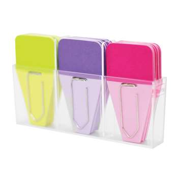 Solid Clip Tabs 24Pk Lime Purple Fuchsia, CRT116