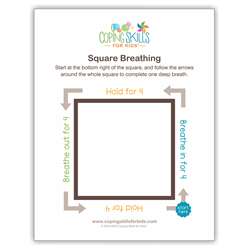 Square Deep Breathing Poster, CSKOPSQ11