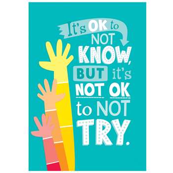 Its Okay Not To Know Inspire U Poster - Paint, CTP0311
