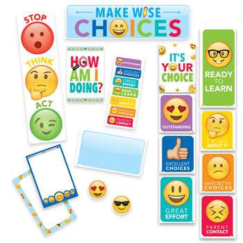 Emoji Fun Behavior Chart Mini Bulletin Board Set, CTP0596