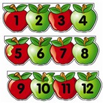 Mini Bulletin Board Set Apples Number Line By Creative Teaching Press