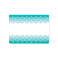 Ombre Turquoise Scallops Labels Paint, CTP0717