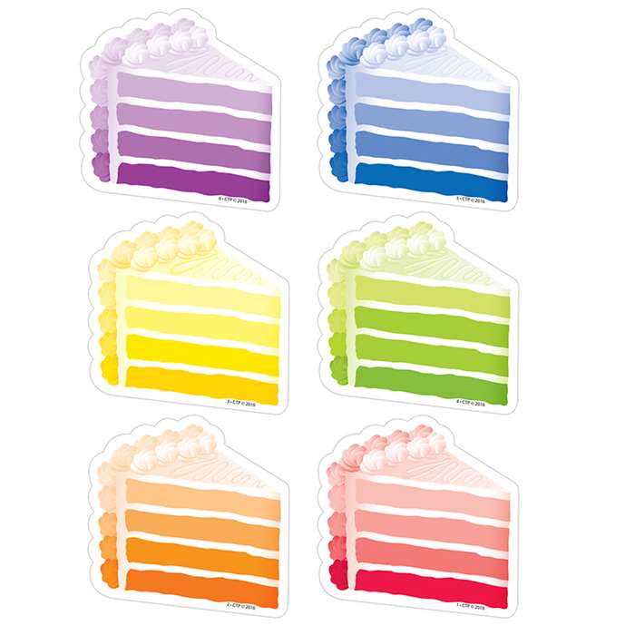 Cake Slices 3&quot; Cut Outs Painted Palette, CTP0826
