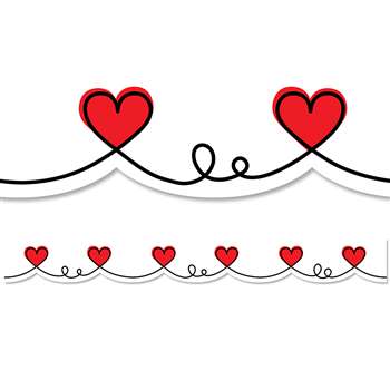 Doodle Hearts Border, CTP10479