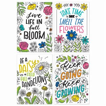 Bright Blooms Inspire U 4-Poster Pack, CTP10686
