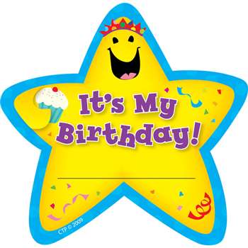 Star Badges Its My Birthday 36/Pk By Creative Teaching Press