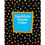 Dots On Black Substitude Teacher Folder By Creative Teaching Press