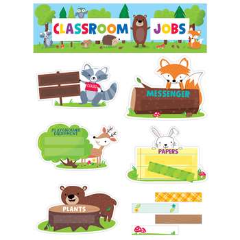 Classroom Jobs Mini Bulletin Board Set Woodland Fr, CTP1759