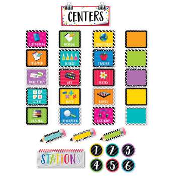 Bold Bright Class Centers Mini Bulletin Board, CTP2173