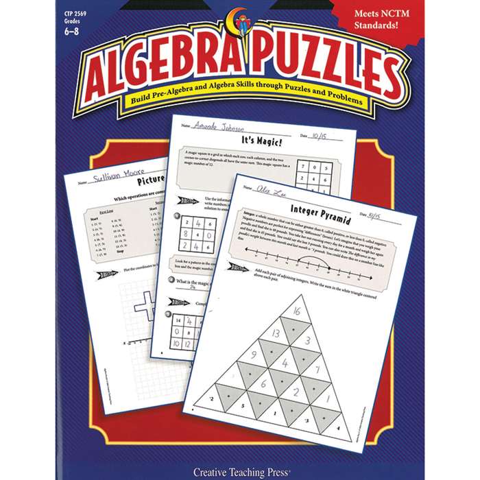 Algebra Puzzles By Creative Teaching Press