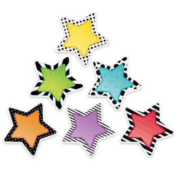 6&quot; Bold Bright Stars Cut Outs Designer, CTP3360