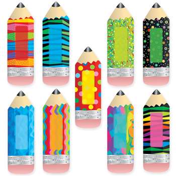 Poppin Patterns Pencils 6In Designer Cut Outs By Creative Teaching Press