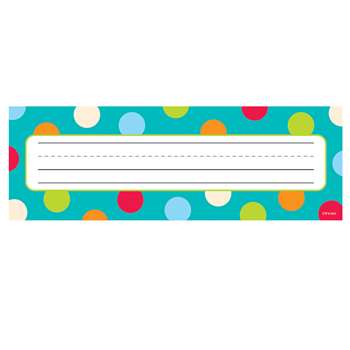 Dots On Turquoise Name Plates By Creative Teaching Press