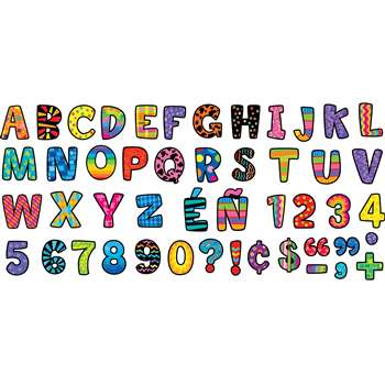 Poppin Patterns Multi-Designs Upper Case Letters Stickers By Creative Teaching Press