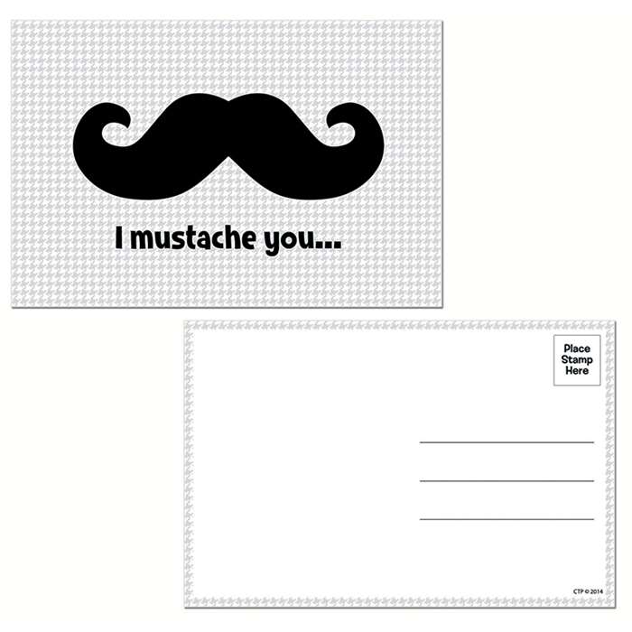 I Mustache You Postcards, CTP4804