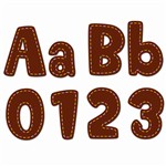 4&quot; Stiches On Chocolate Designer Letters, CTP6582