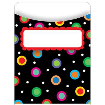 Dots On Black Library Pockets By Creative Teaching Press