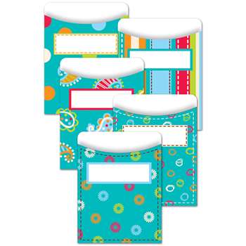 Dots On Turquoise Library Pockets By Creative Teaching Press