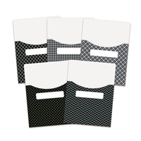 Classic Black & Gray 9X12 Library Pockets, CTP6929