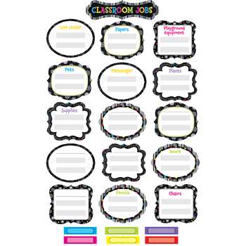 Black And White Classroom Jobs Mini Bulletin Board Sets By Creative Teaching Press