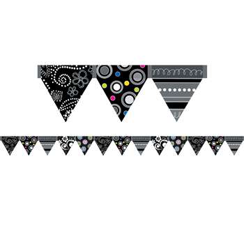 Black And White Pennant Border By Creative Teaching Press