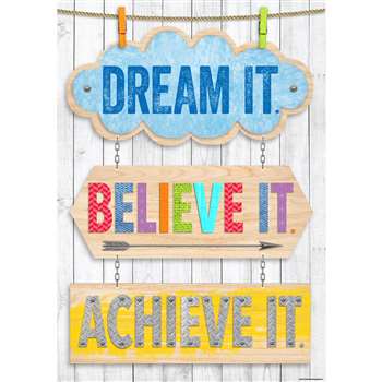 Dream It Believe It Achieve It Inspire U Poster, CTP7286