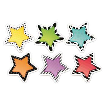 3&quot; Bold Bright Stars Cutouts Designer, CTP8091