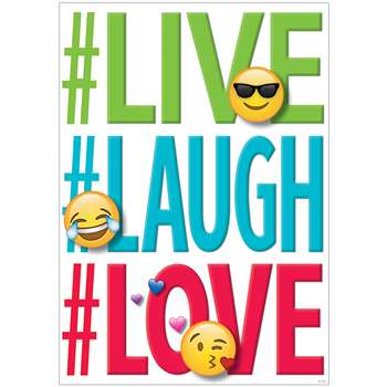 Live Laugh Love Inspire U Poster Emoji Fun, CTP8097