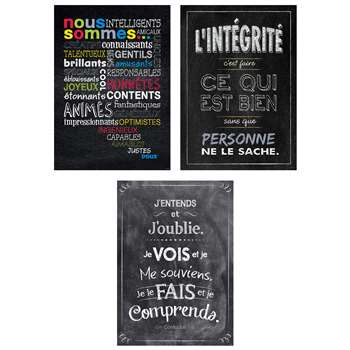 3Pk French Inspire U Posters Chalk It Up, CTP8175