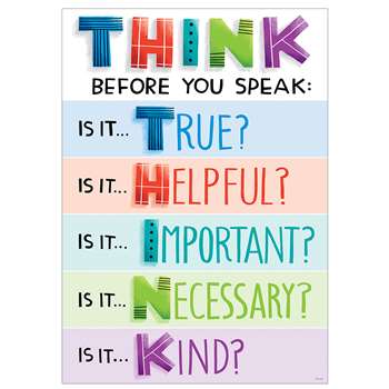 Think Before You Speak Inspire U Poster, CTP8584