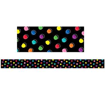 Doodle Dots On Black Border, CTP8758