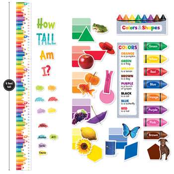 Colors & Shapes Growth Chart Mini Bulletin Board P, CTP8904