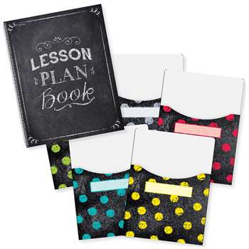 Chalk It Up Lesson Plan Book & 9X12 Library Pocket, CTP8909