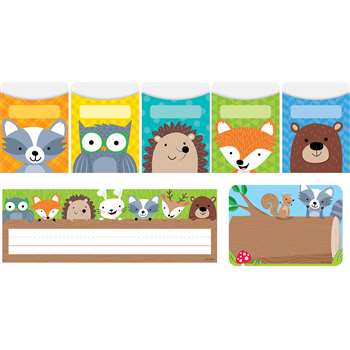 Woodland Friends Name Plate Label Pockets Combo Se, CTP8938