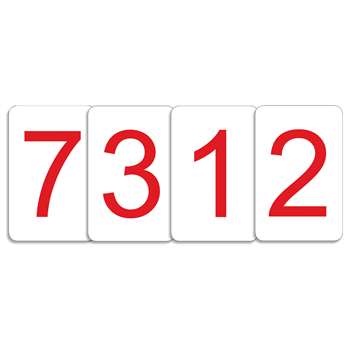 Number Cards 0 Thru 9 Red, CTU7312