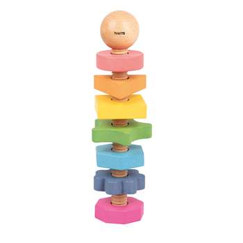 Rainbow Wooden Shape Twister, CTU74003