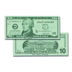 $10 Bills Set 100 Bills By Learning Advantage