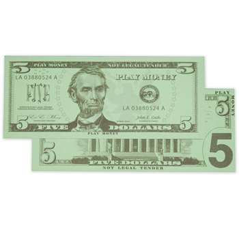 $5 Bills Set 100 Bills By Learning Advantage