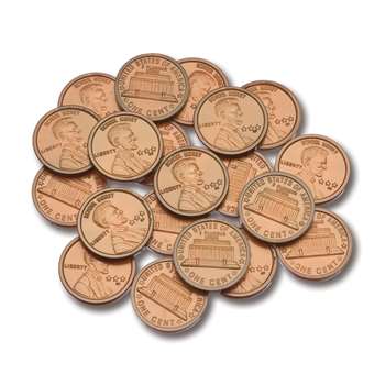 Plastic Coins 100 Pennies By Learning Advantage