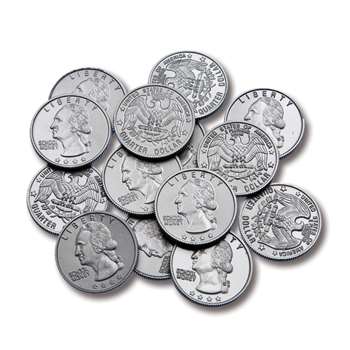 Plastic Coins 100 Quarters By Learning Advantage